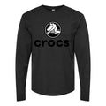 Men's Crocs-Logo-1536x864 Long sleeves Cotton Blend T-Shirt - Black