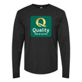 Men's Quality Inn & Suites Long sleeves Cotton Blend T-Shirt - Black
