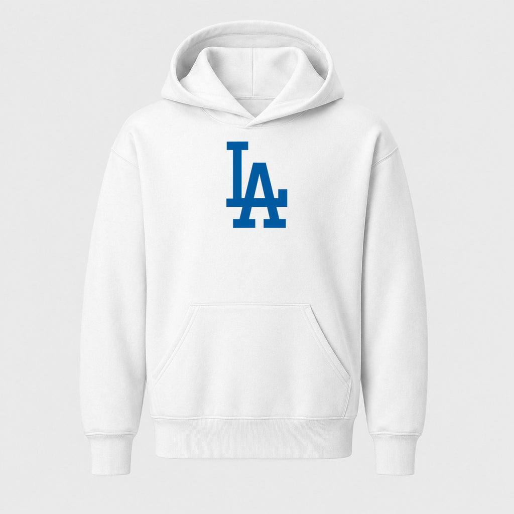 Youth Los Angeles Dodgers Pullover Hoodie - White