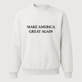 Men's Make America Great Again Black Logo Crewneck Sweatshirt - White