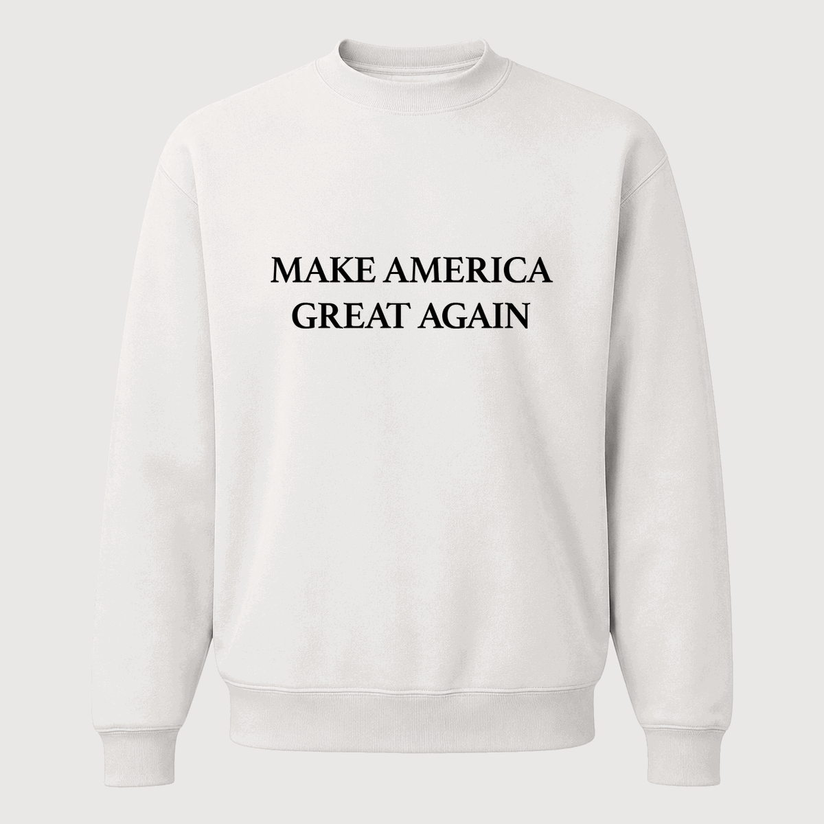 Men's Make America Great Again Black Logo Crewneck Sweatshirt - White