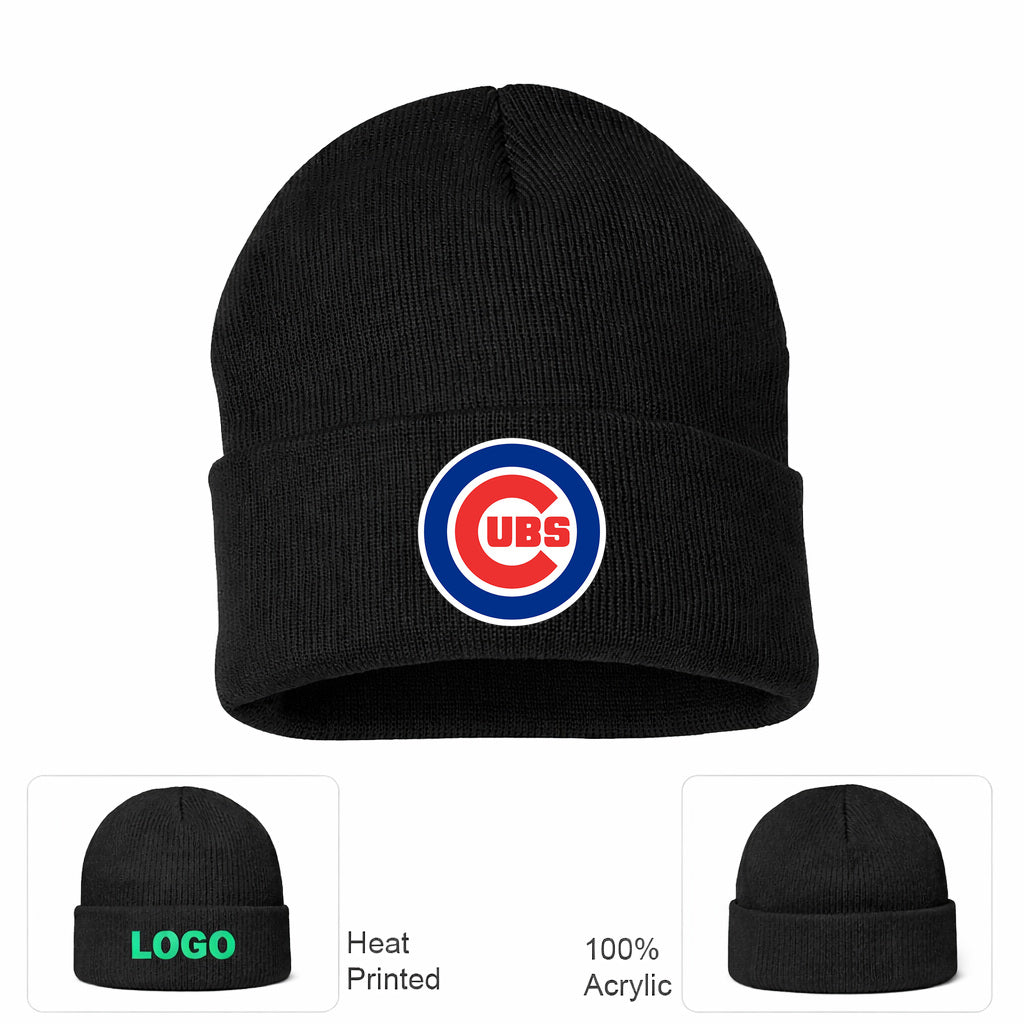 MLB Chicago Cubs Beanie Hat - Black