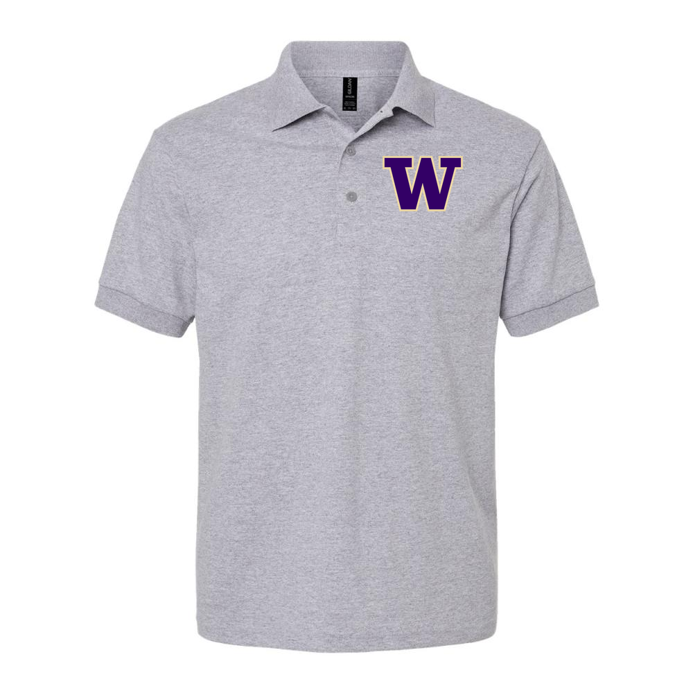 Men's Washington Huskies Dry Blend Polo - Gray