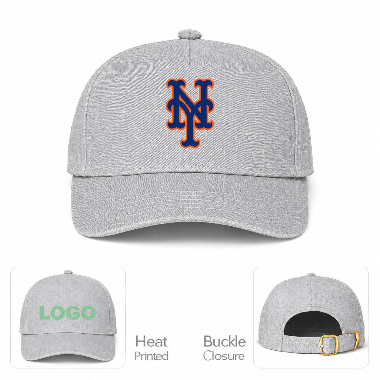 MLB New York Mets Baseball Cap Hat - Gray