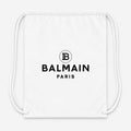 Balmain Paris Drawstring Bag - White