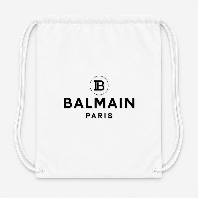 Balmain Paris Drawstring Bag - White