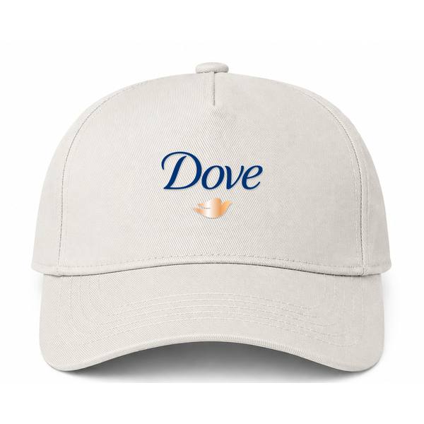 Dove Logo Beige Dad Baseball Cap Hat