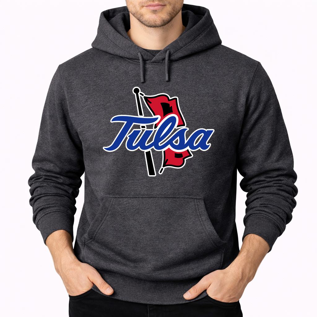 Men's Tulsa Golden Hurricane Pullover Hoodie - Charcoal