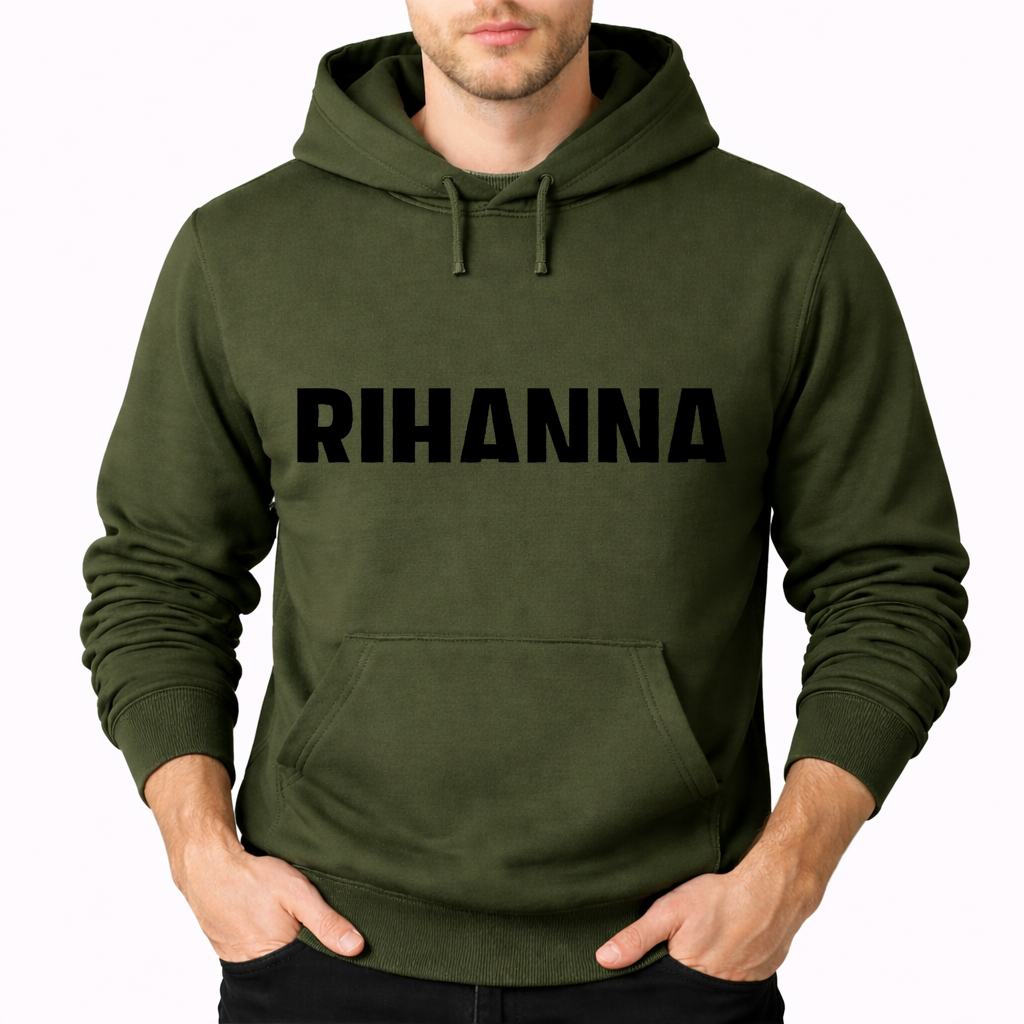 Men's Rihanna Pullover Hoodie - Army Green