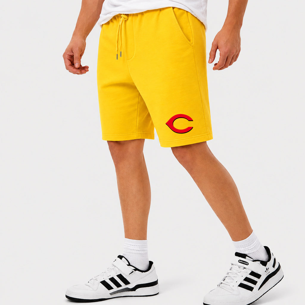 Men's Cincinnati Reds Cotton Shorts - Yellow