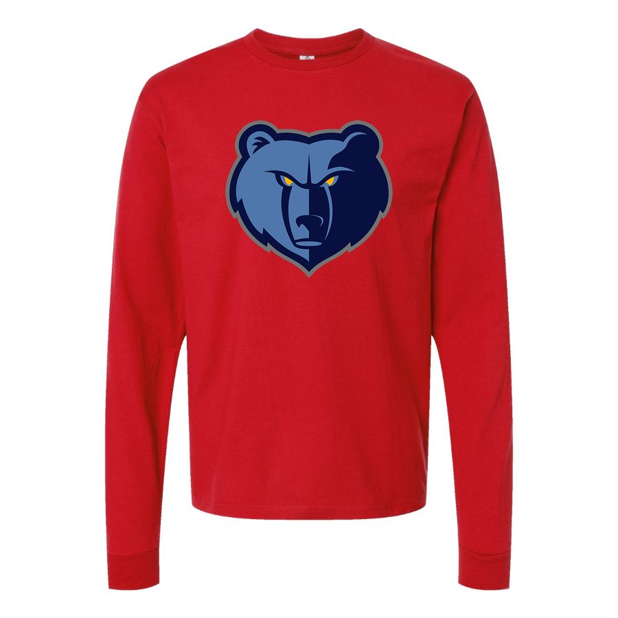 Men's Memphis Grizzlies Long sleeves Cotton Blend T-Shirt - Red