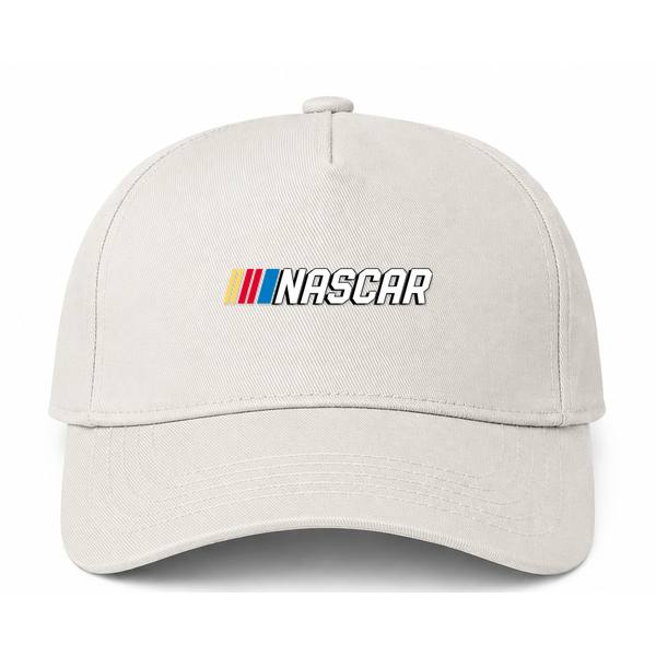 NASCAR Logo Beige Dad Baseball Cap Hat