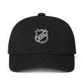 NHL Shield Logo Black Dad Baseball Cap Hat