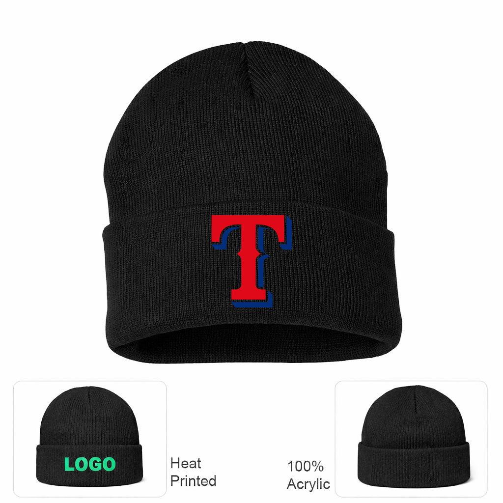 MLB Texas Rangers Beanie Hat - Black