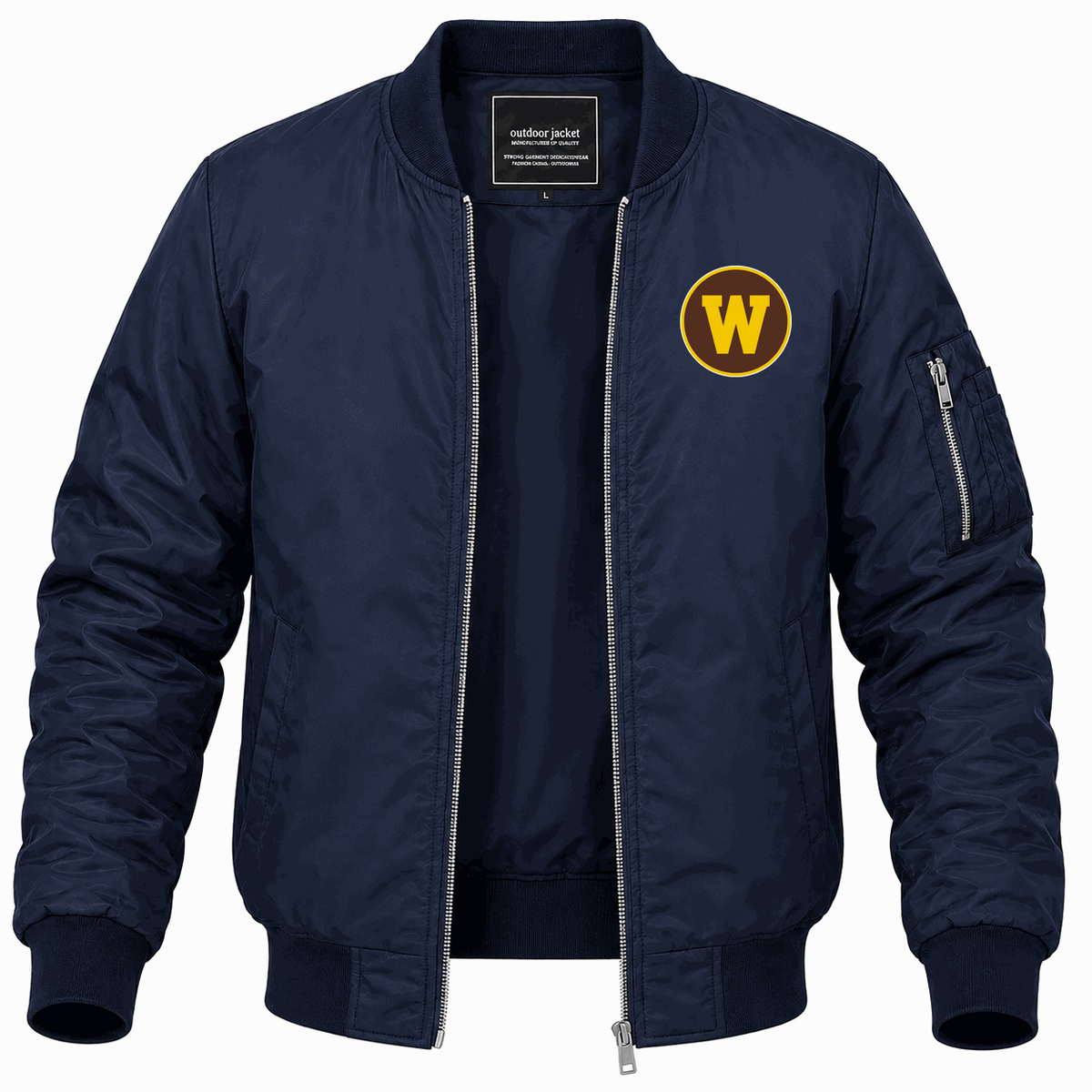 Men's Western Michigan Broncos Logo Lightweight Bomber Jacket - Navy