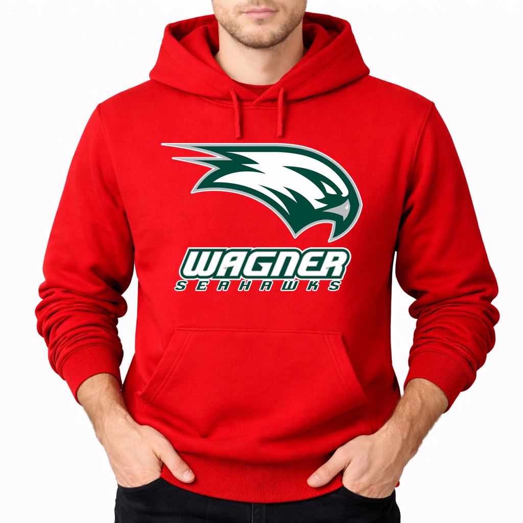 Men's Wagner Seahawks Pullover Hoodie - Red