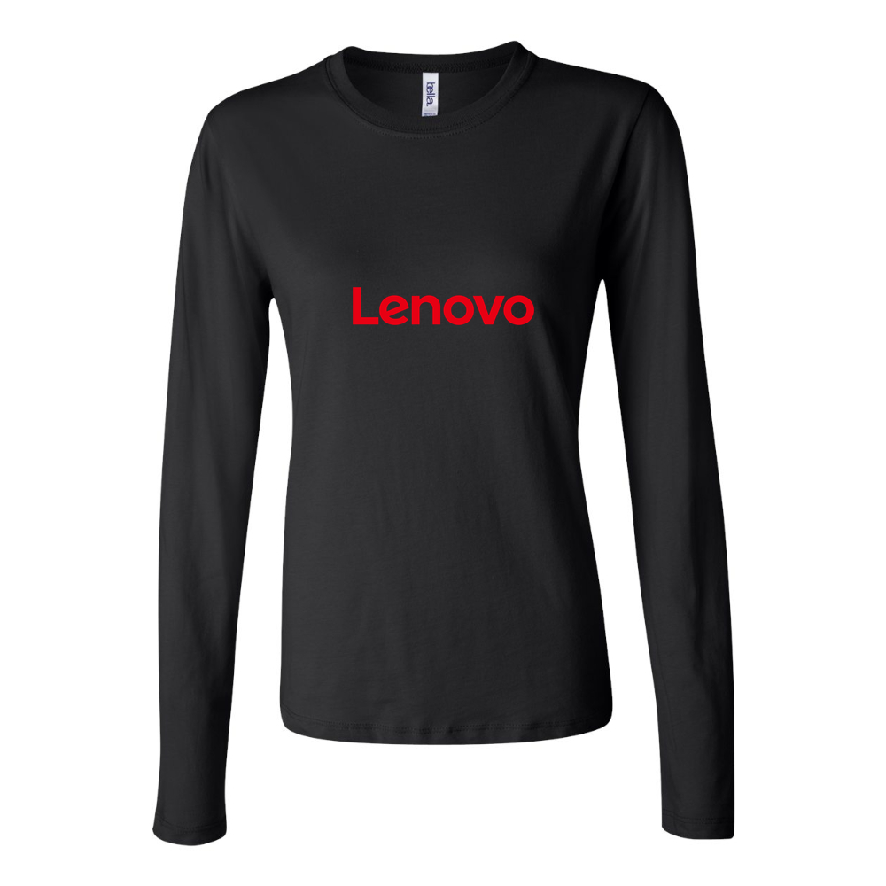 Women's Lenovo Long Sleeve T-Shirt - Black
