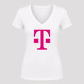 Women's T-Mobile V Neck T-Shirt in white