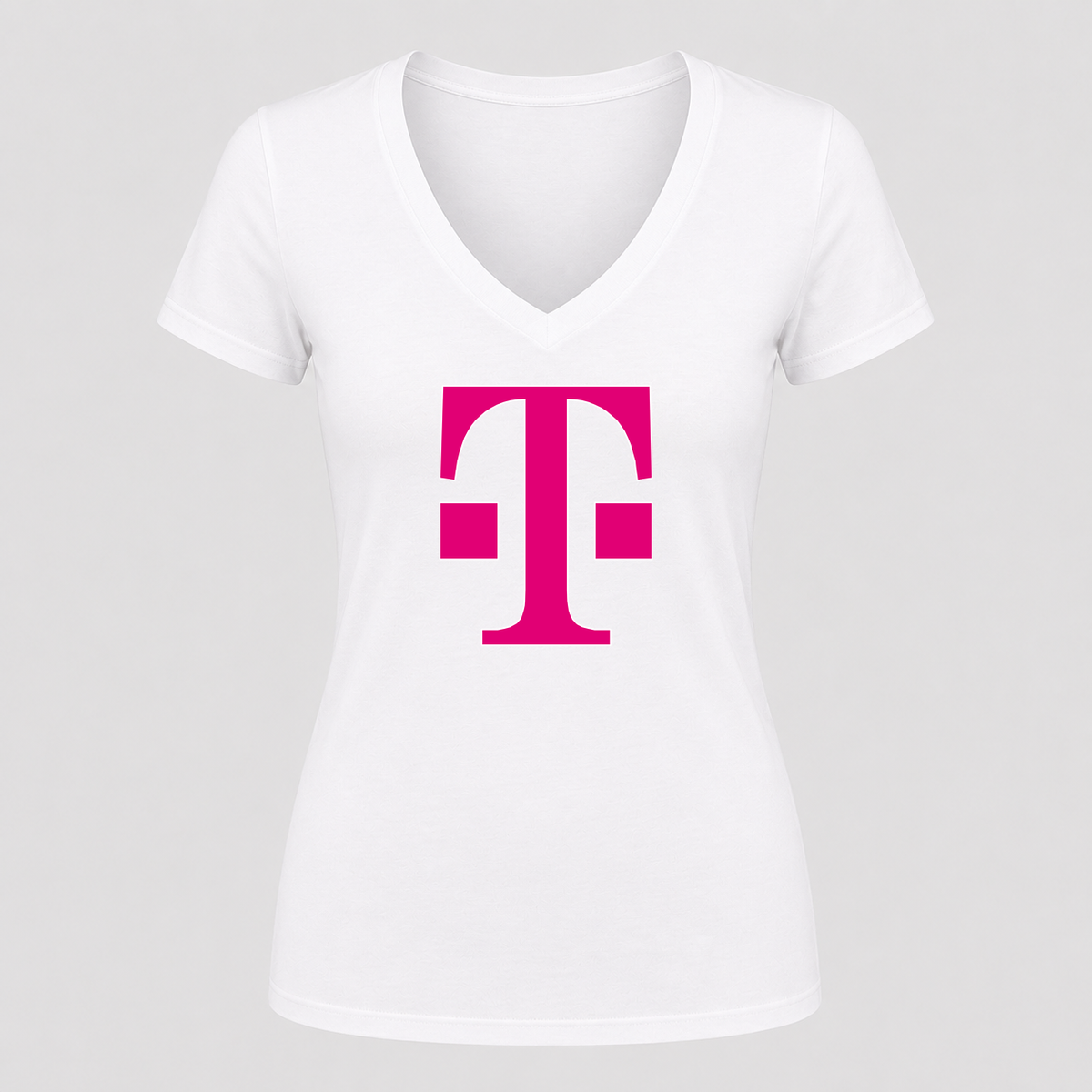 Women's T-Mobile V Neck T-Shirt in white