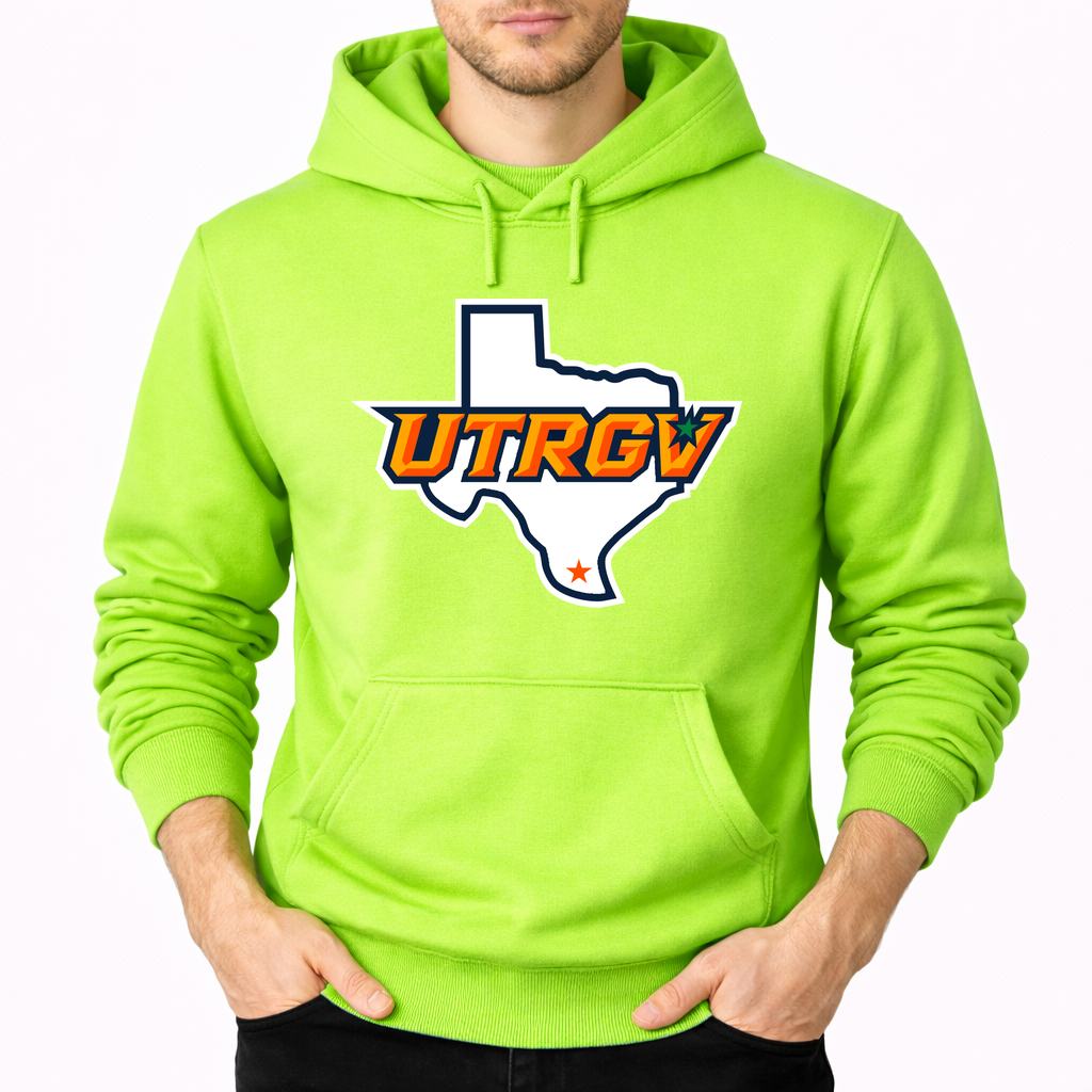 Men's UTRGV Vaqueros Pullover Hoodie - Lime green