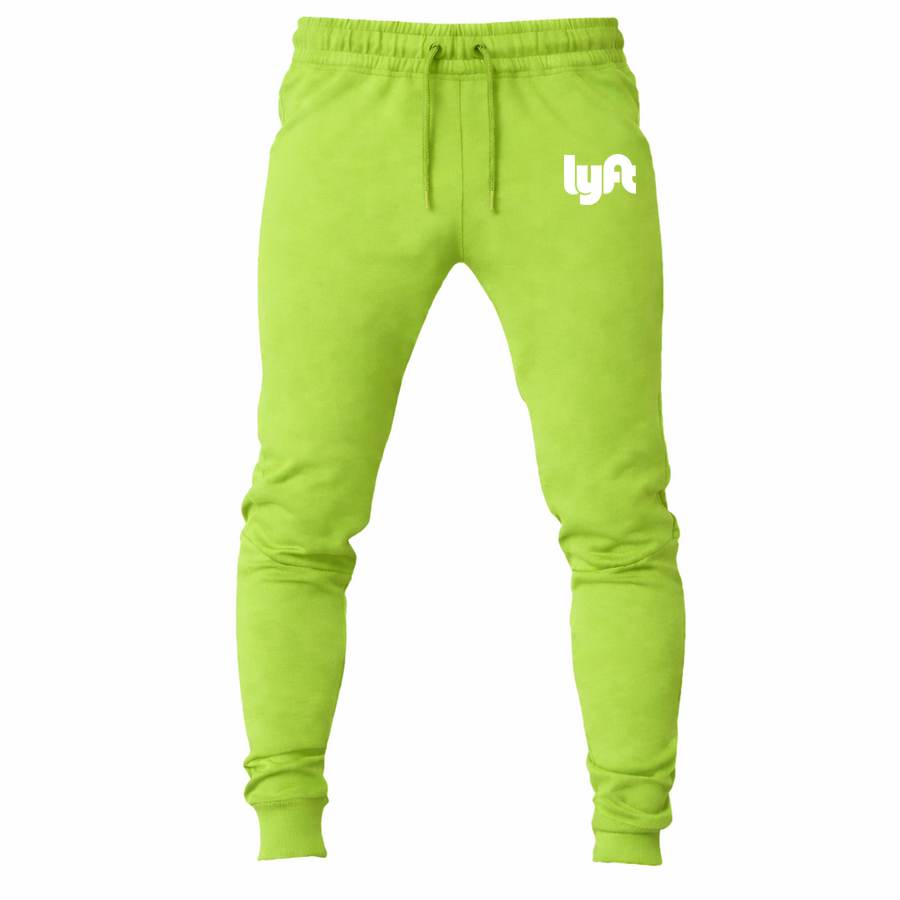 Lyft White joggers sweatpants - Lime Green