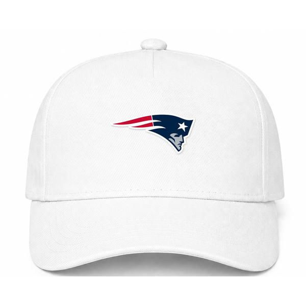 New England Patriots NFL Logo White Dad Baseball Cap Hat