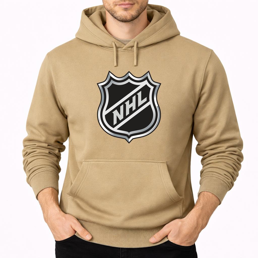 Men's NHL Shield Pullover Hoodie - Tan