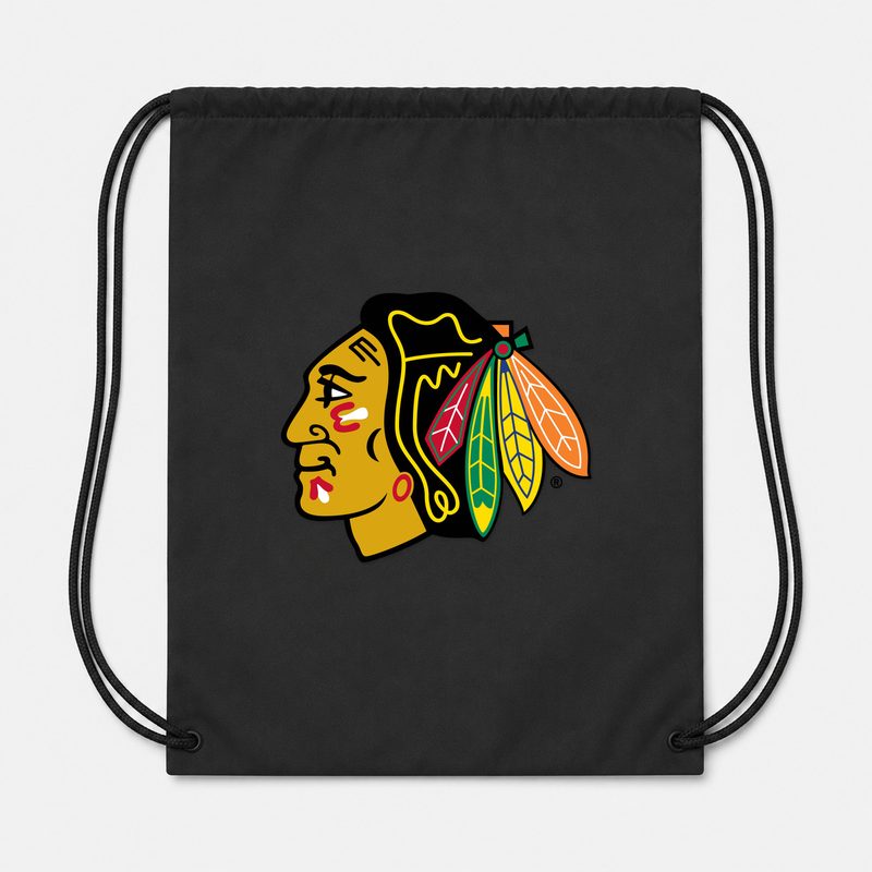 Chicago Blackhawks Drawstring Bag - Black