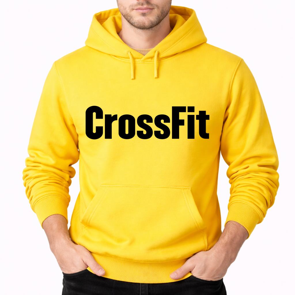 Men's Crossfit Pullover Hoodie - Yellow