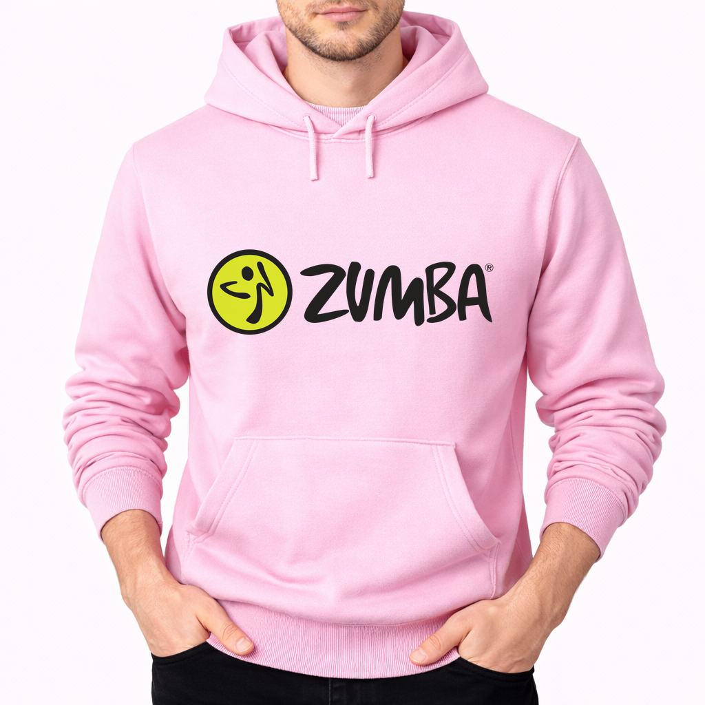 Men's Zumba Fitness Pullover Hoodie - Pink