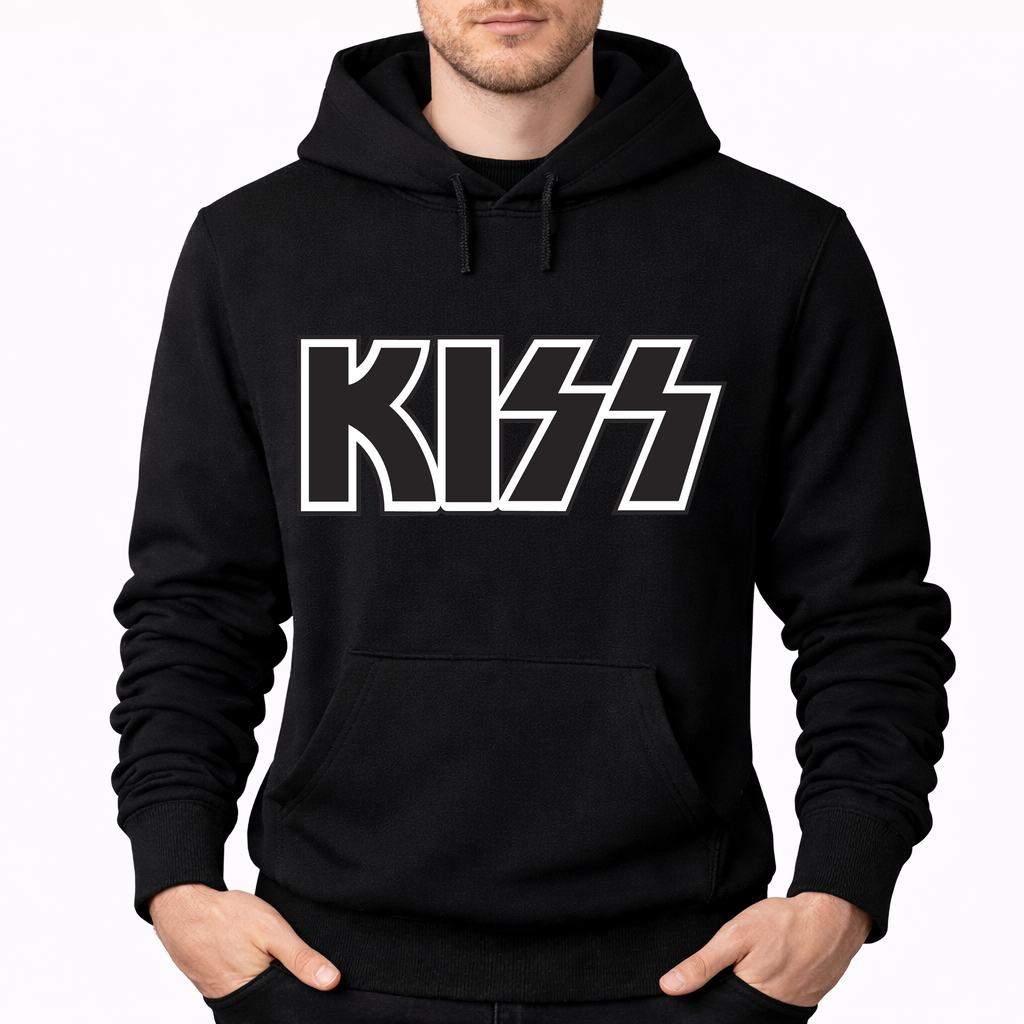 Men's KISS Pullover Hoodie - Black