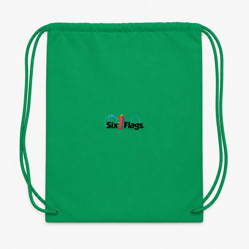 Six Flags Drawstring Bag - Green