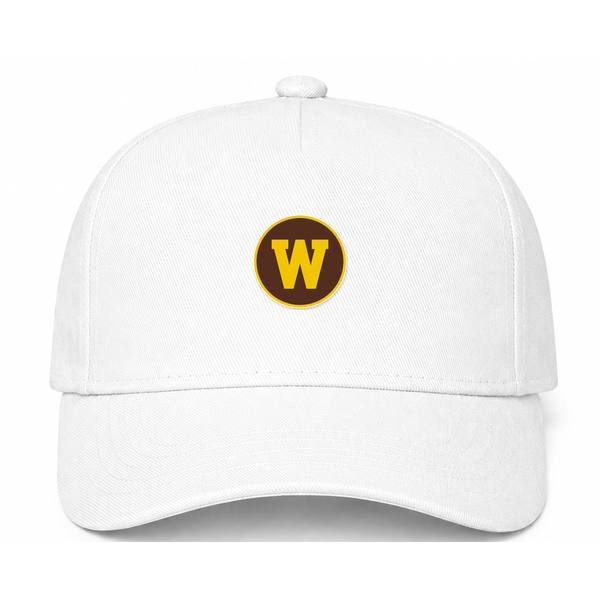 Western Michigan Broncos Logo White Dad Baseball Cap Hat