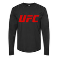Men's UFC Logo Long sleeves Cotton Blend T-Shirt - Black