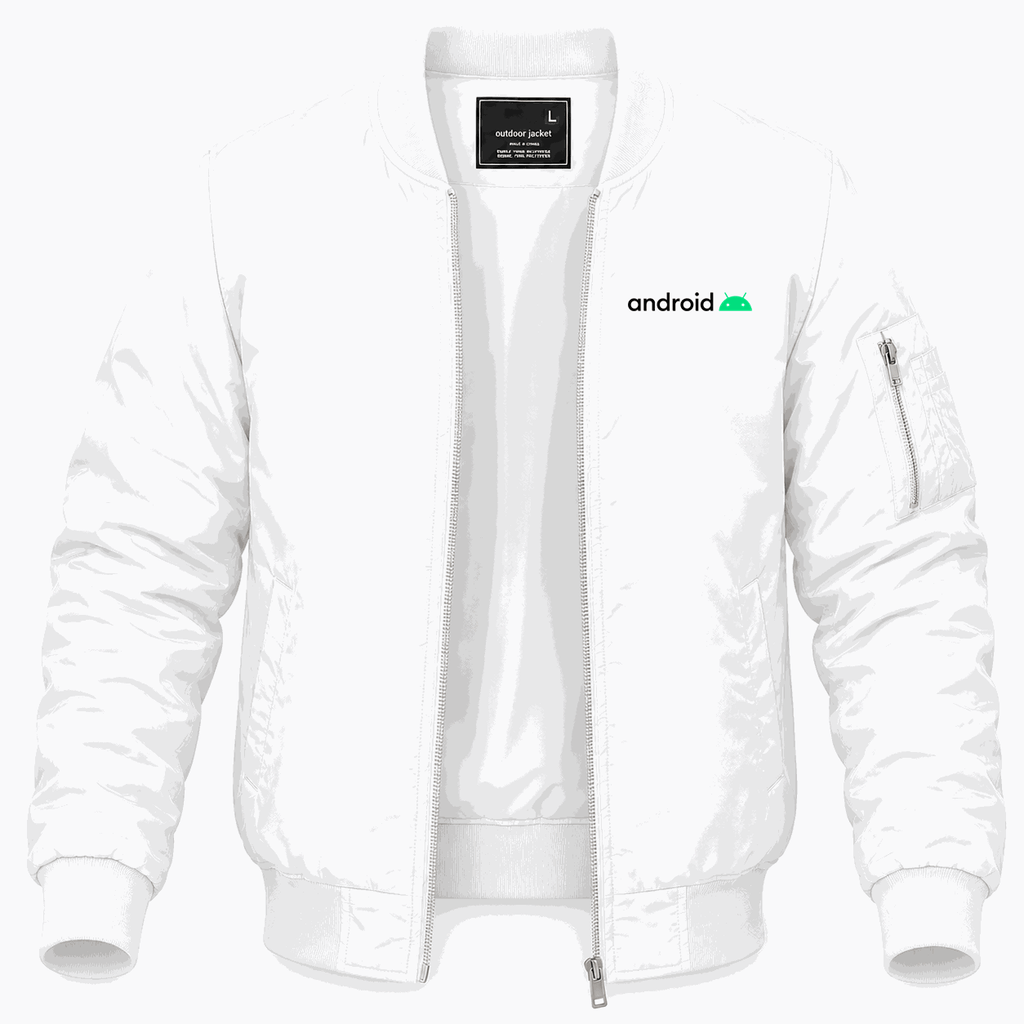 Men's Android Lightweight Bomber Jacket - White