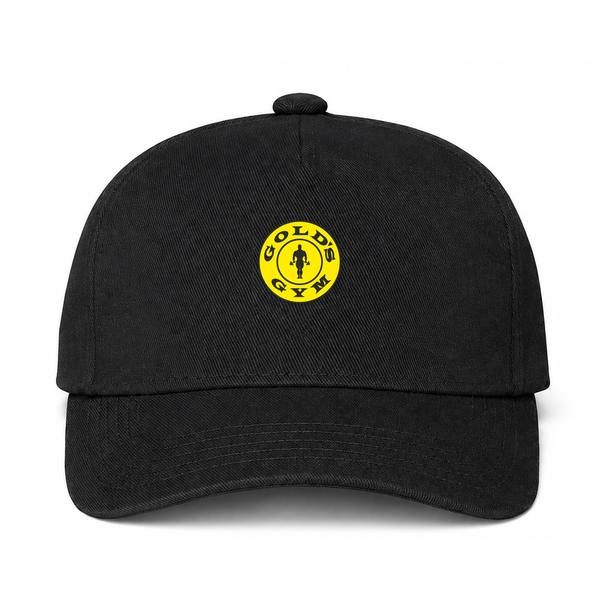 Gold's Gym Logo Black Dad Baseball Cap Hat