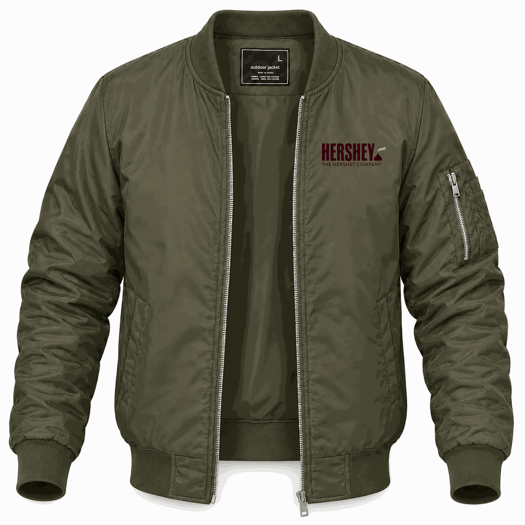 Men's Hershey Lightweight Bomber Jacket - Army Green