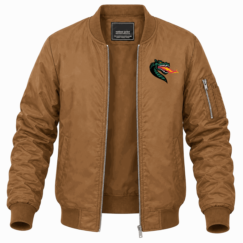 Men's UAB Blazers Logo Lightweight Bomber Jacket - Brown