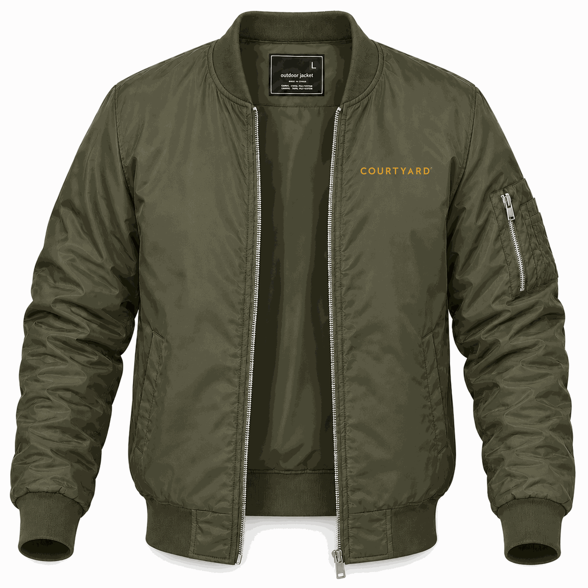 Men's Courtyard Lightweight Bomber Jacket - Army Green