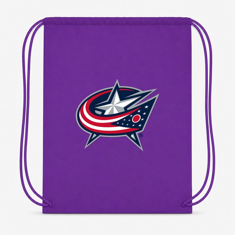 Columbus Blue Jackets Drawstring Bag - Purple