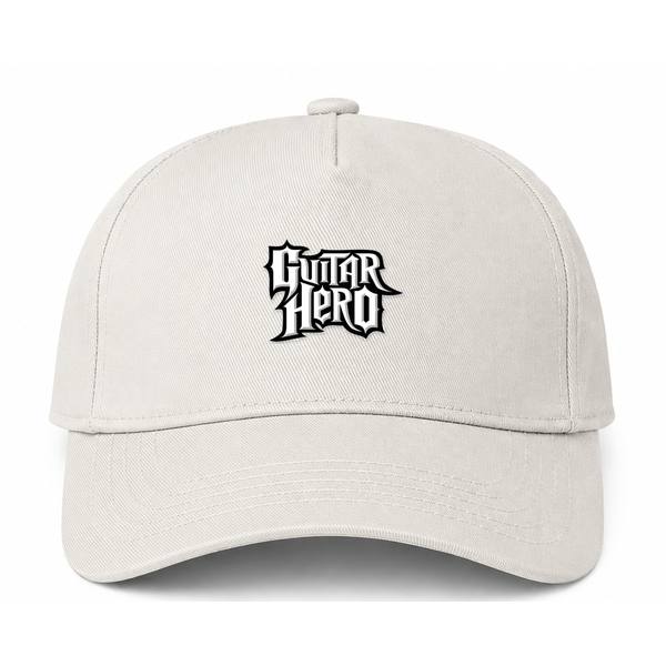 Guitar Hero Logo Beige Dad Baseball Cap Hat