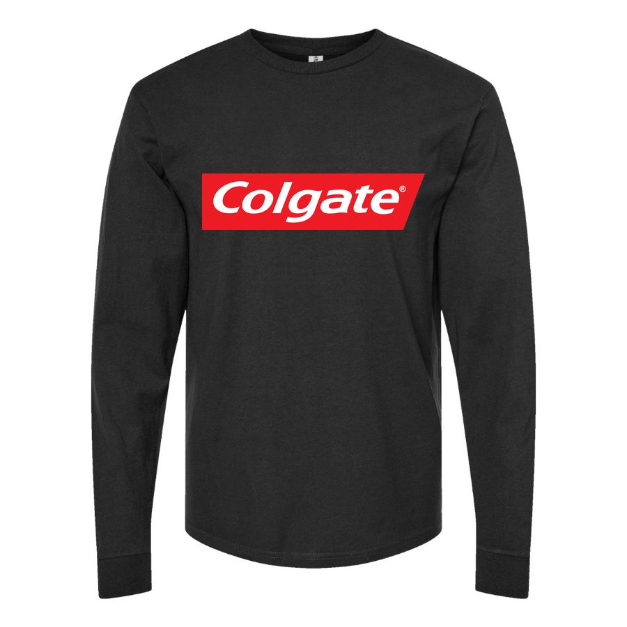 Men's purepng.com-colgate-logologobrand-logoiconslogos-2515199404838u0gz Long sleeves Cotton Blend T-Shirt - Black