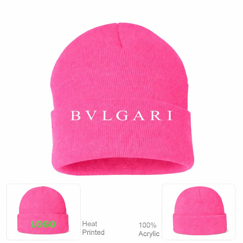 Bvlgari White Pink Beanie Hat