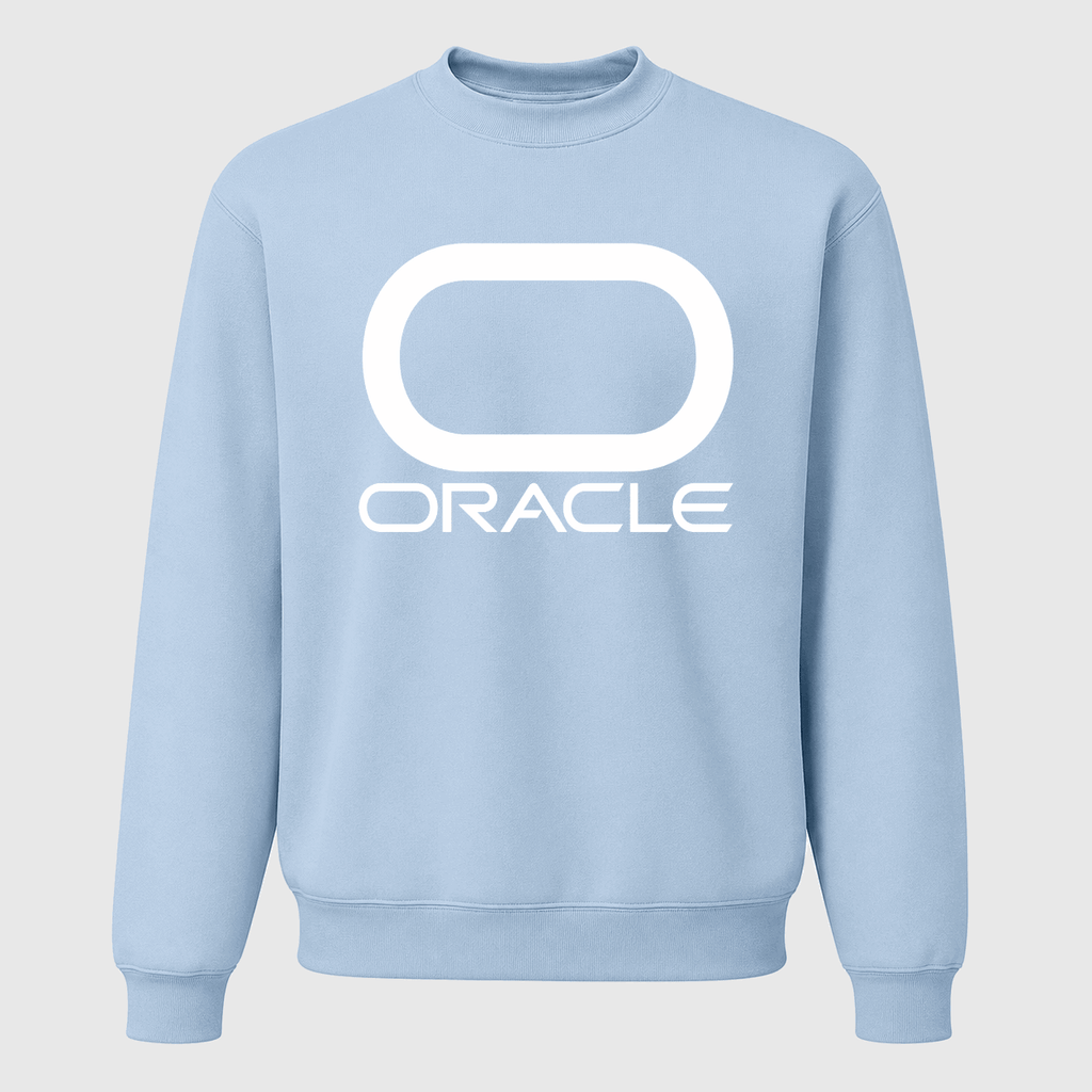 Men's Oracle White Logo Crewneck Sweatshirt - Sky Blue