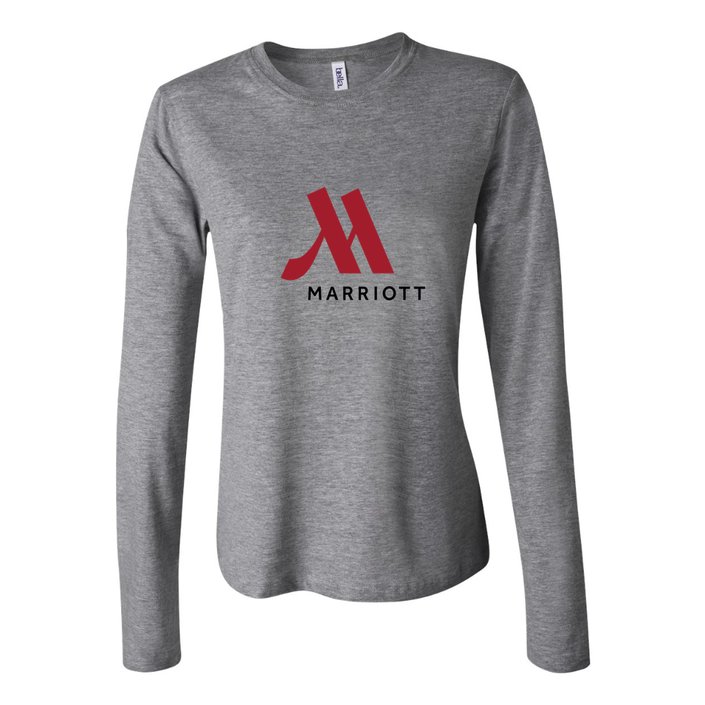 Women's Marriott logo 1536x864 Long Sleeve T-Shirt - Gray