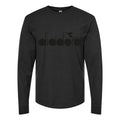 Men's Diadora-logo-1536x864 Long sleeves Cotton Blend T-Shirt - Black
