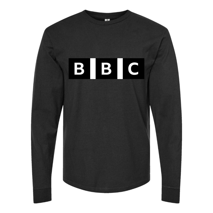 Men's bbc-logo Long sleeves Cotton Blend T-Shirt - Black