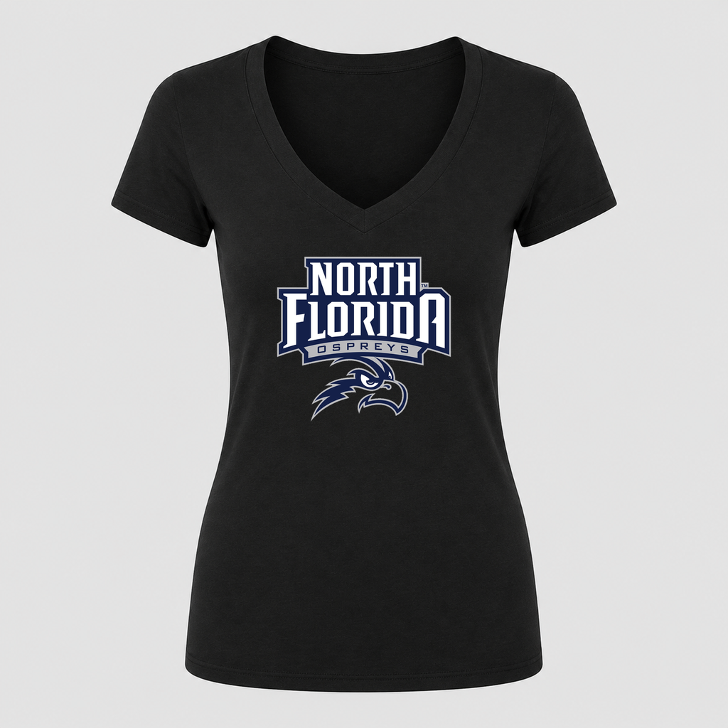 Women's UNF Ospreys V Neck T-Shirt in black