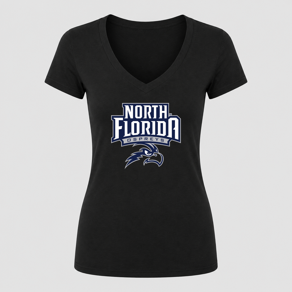 Women's UNF Ospreys V Neck T-Shirt in black
