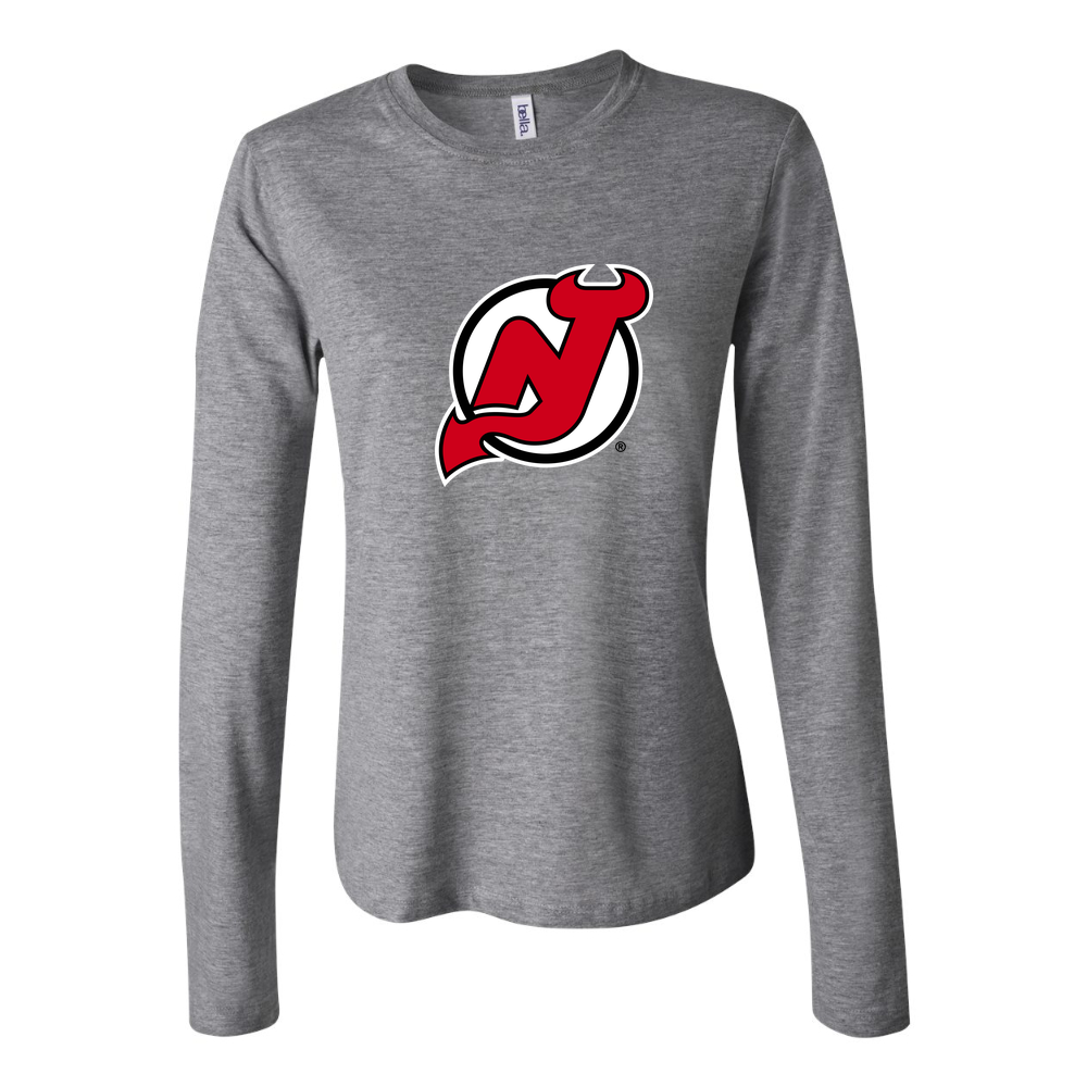 Women's New Jersey Devils Long Sleeve T-Shirt - Gray
